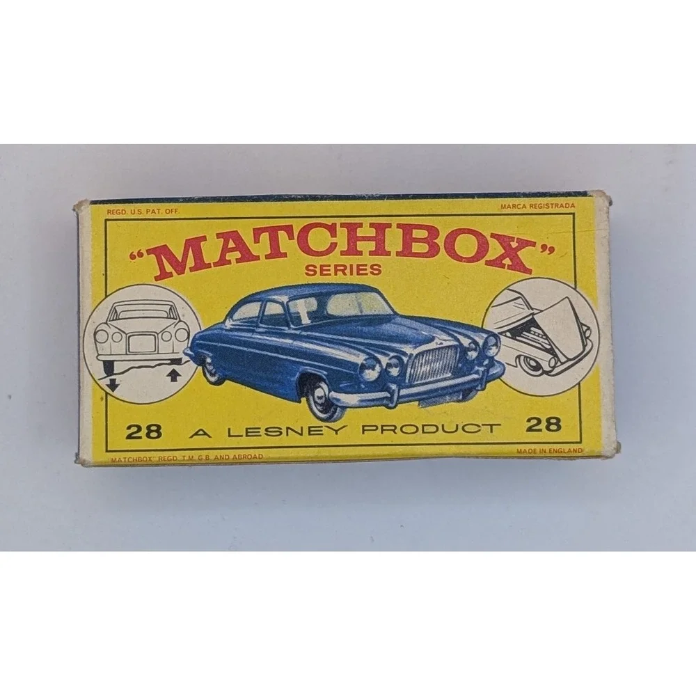 Matchbox Lesney No 28 Mark Ten Jaguar Metallic Brown Diecast Car Original Box